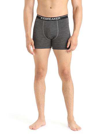 Men's Icebreaker Merino Anatomica Boxers Underwear Gritstone Heather | CA 1633XYUF